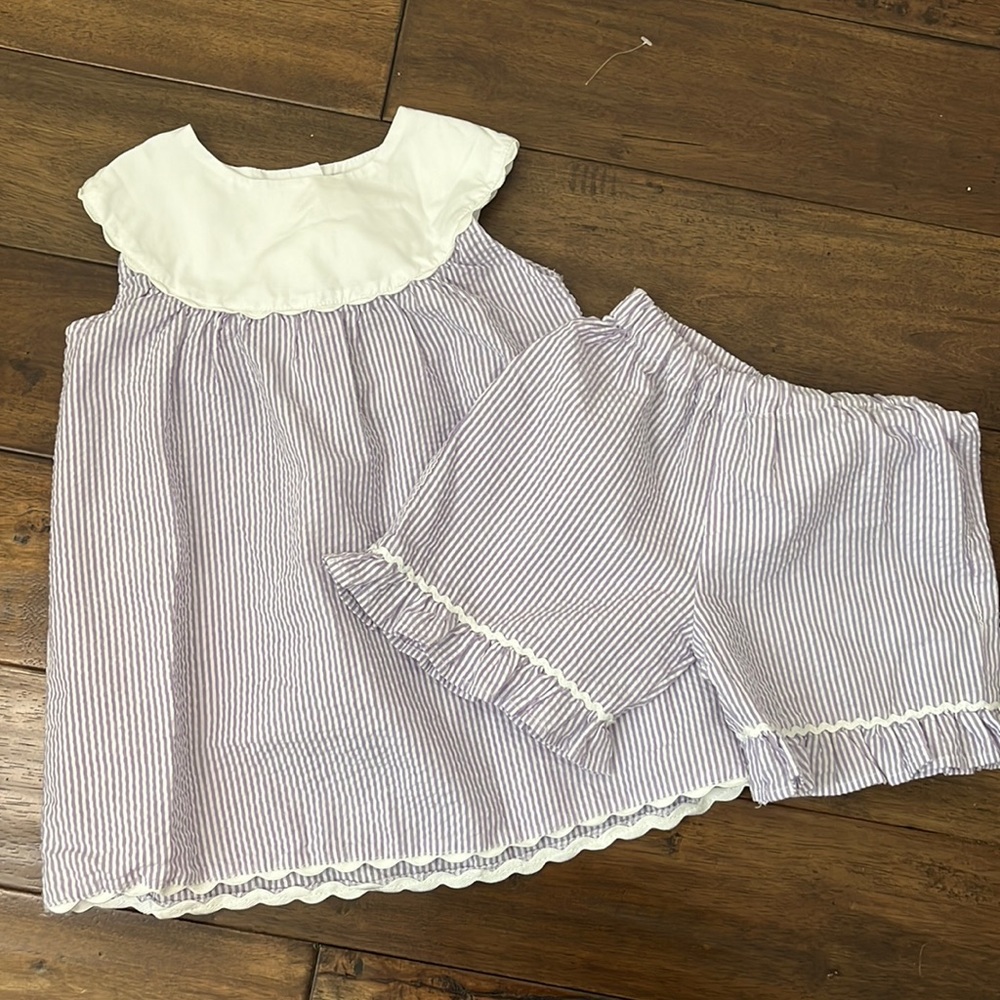 Smockadot Kids 2pc seersucker set